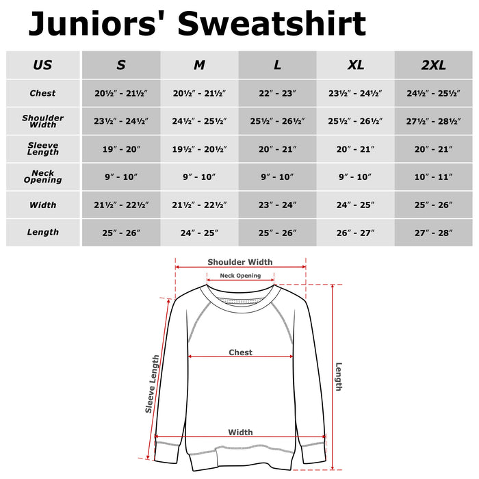 Fifth Sun Junior's Care Bears Distressed Christmas Crew Sweatshirt