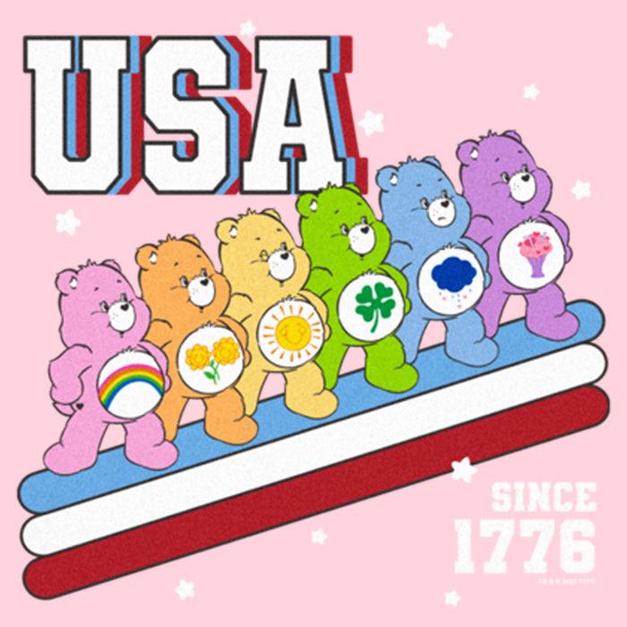 Fifth Sun Junior's Care Bears USA Crew Since 1776 T-Shirt