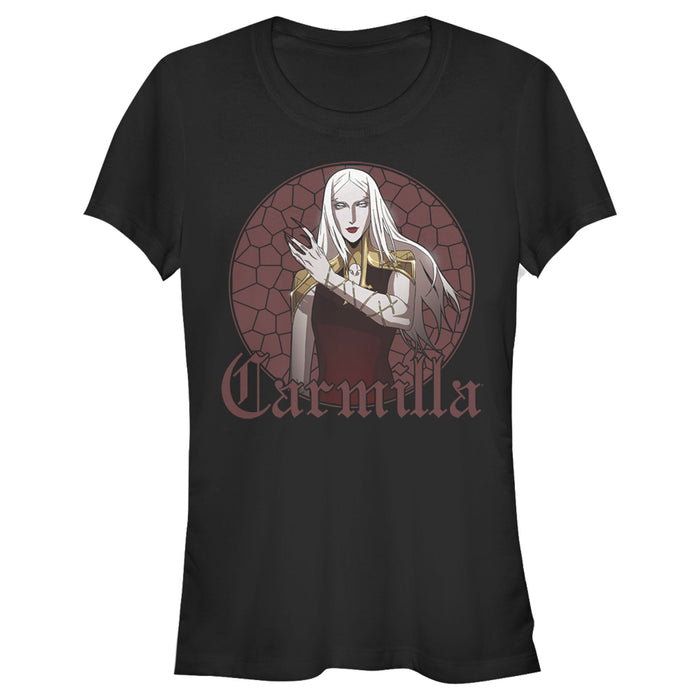 fifth sun Junior's Castlevania Carmilla Glass Frame T-Shirt