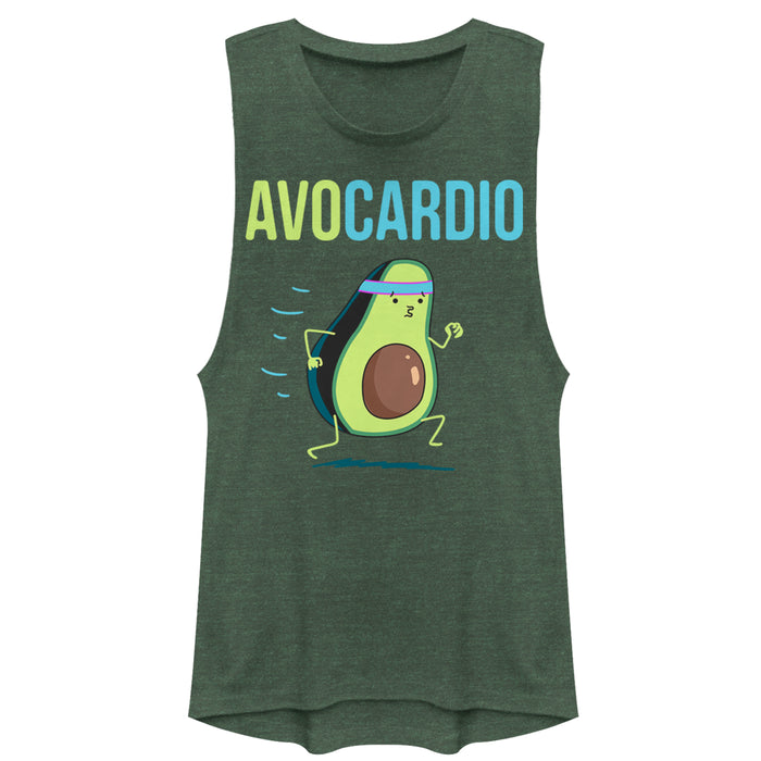 fifth sun Junior's CHIN UP Adorable Avocado Cardio Festival Muscle Tee