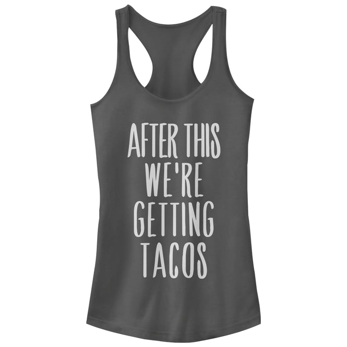 Fifth Sun Junior's CHIN UP After This Getting Tacos Racerback Tank Top