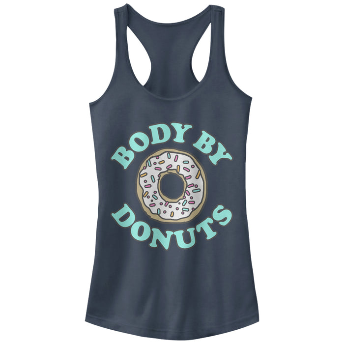 fifth sun Junior's CHIN UP Body By Donuts Racerback Tank Top