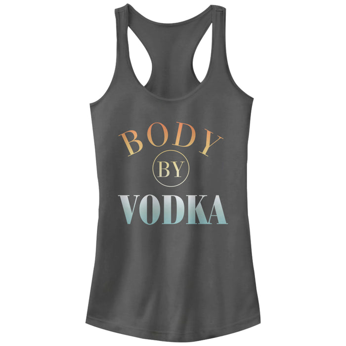 fifth sun Junior's CHIN UP Body By Vodka Racerback Tank Top