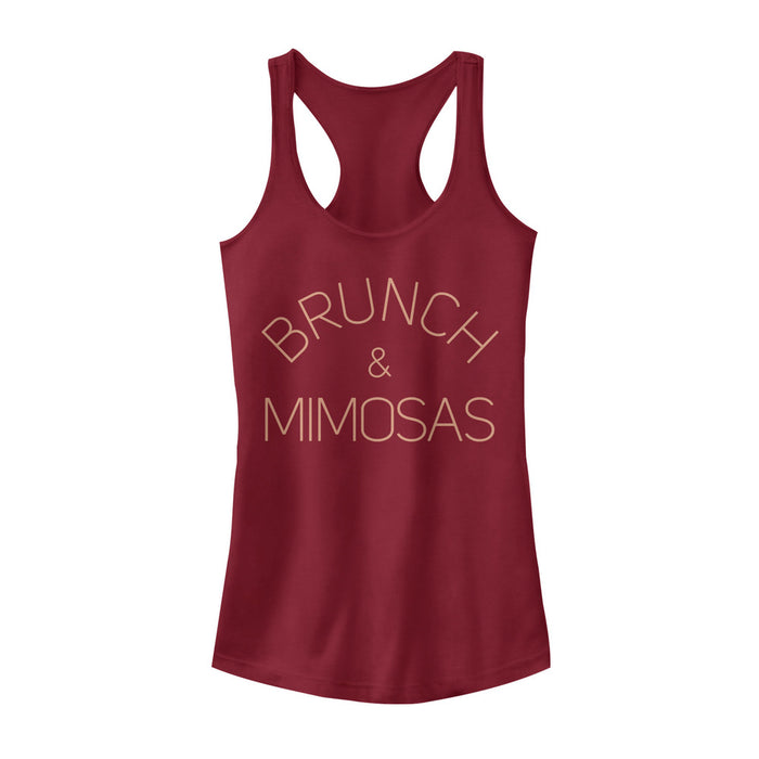 fifth sun Junior's CHIN UP Brunch and Mimosas Racerback Tank Top
