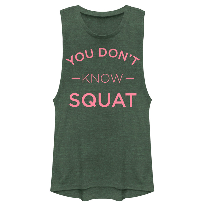 fifth sun Junior's CHIN UP Don't Know Squat Festival Muscle Tee