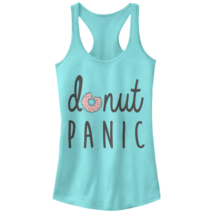 fifth sun Junior's CHIN UP Donut Panic Racerback Tank Top