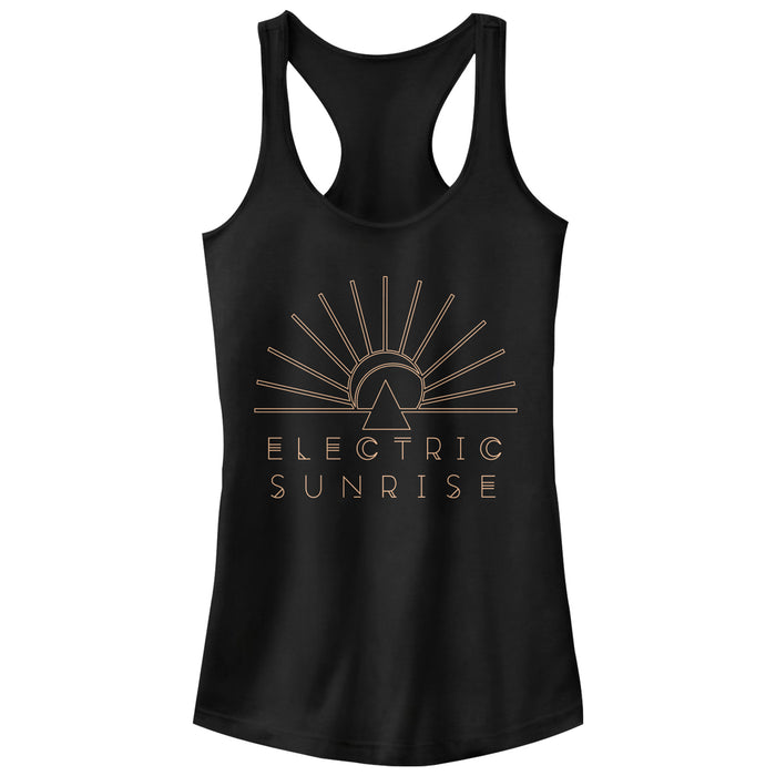 fifth sun Junior's CHIN UP Electric Sunrise Racerback Tank Top