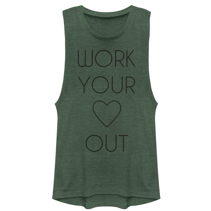 fifth sun Junior's CHIN UP Heart Festival Muscle Tee