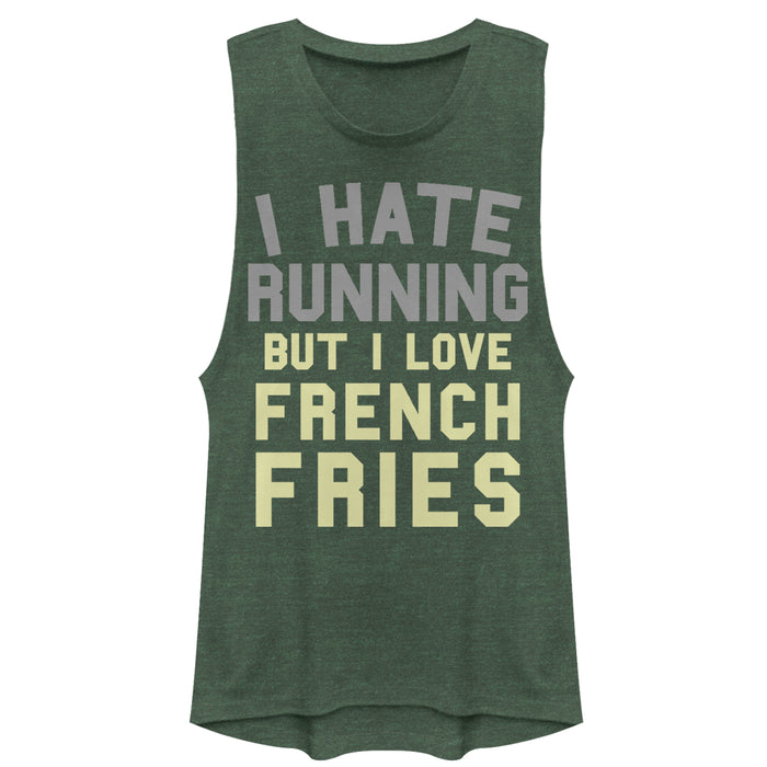 fifth sun Junior's CHIN UP I Love French Fries Festival Muscle Tee