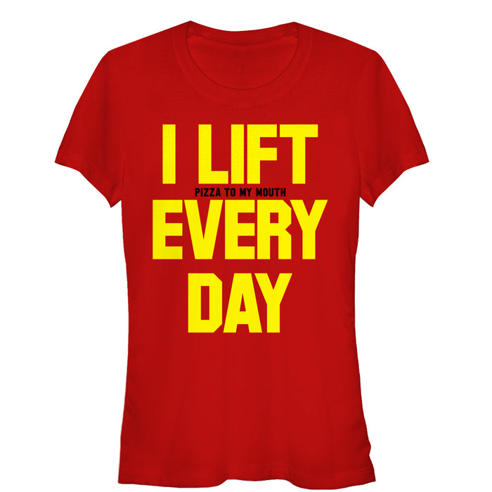 fifth sun Junior's CHIN UP Lift Pizza Every Day T-Shirt