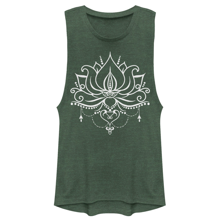 fifth sun Junior's CHIN UP Lotus Flower Chandelier Festival Muscle Tee
