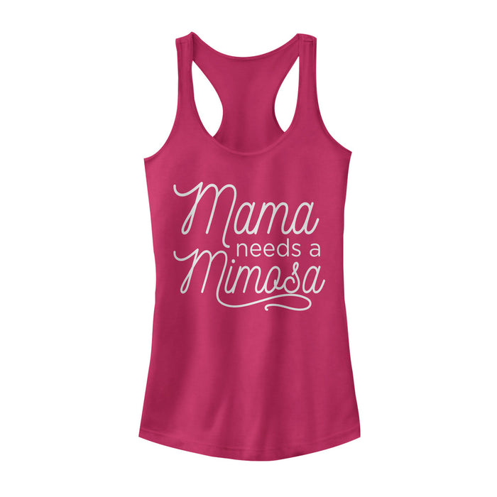 fifth sun Junior's CHIN UP Mama Needs a Mimosa Racerback Tank Top