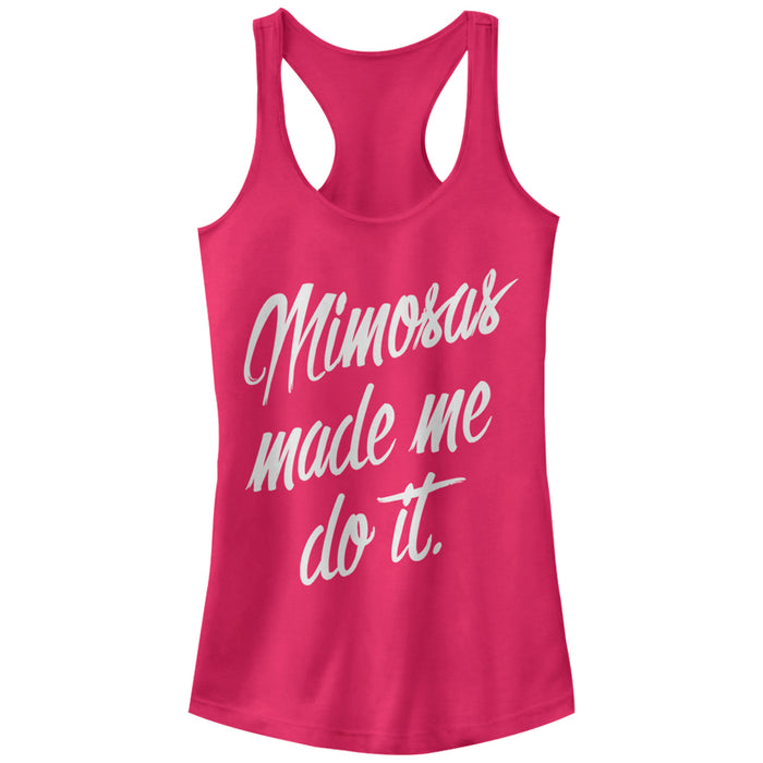 fifth sun Junior's CHIN UP Mimosas Made Me Racerback Tank Top