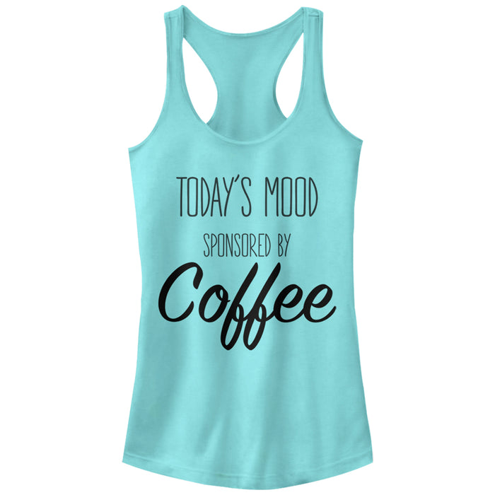 fifth sun Junior's CHIN UP Mood Sponsored by Coffee Racerback Tank Top