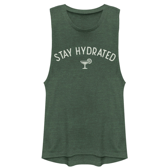 fifth sun Junior's CHIN UP Stay Hydrated Margarita Festival Muscle Tee