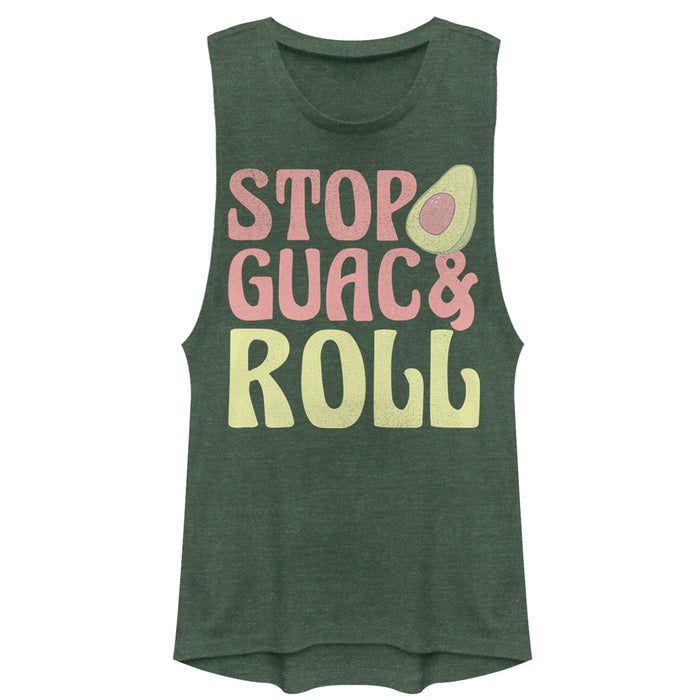 fifth sun Junior's CHIN UP Stop Guac & Roll Motto Festival Muscle Tee