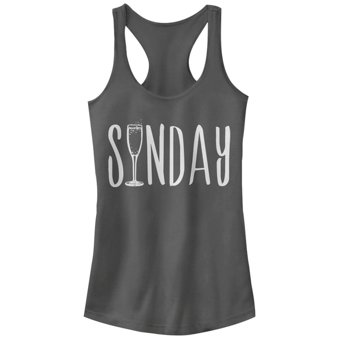 fifth sun Junior's CHIN UP Sunday Champagne Brunch Racerback Tank Top