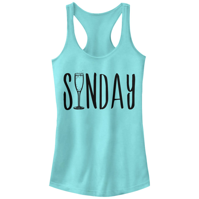 fifth sun Junior's CHIN UP Sunday Champagne Brunch Racerback Tank Top
