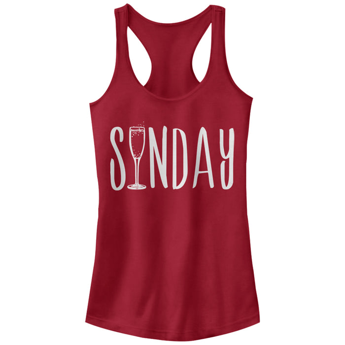 fifth sun Junior's CHIN UP Sunday Champagne Brunch Racerback Tank Top