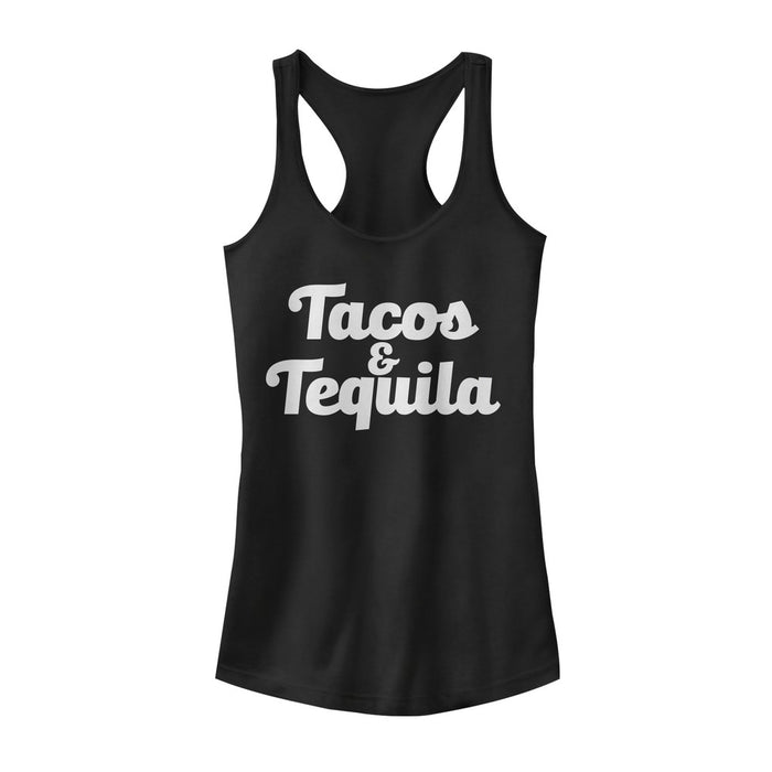 fifth sun Junior's CHIN UP Taco Tequila Racerback Tank Top