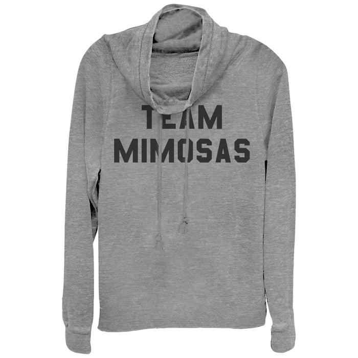 fifth sun Junior's CHIN UP Team Mimosas Cowl Neck Sweatshirt