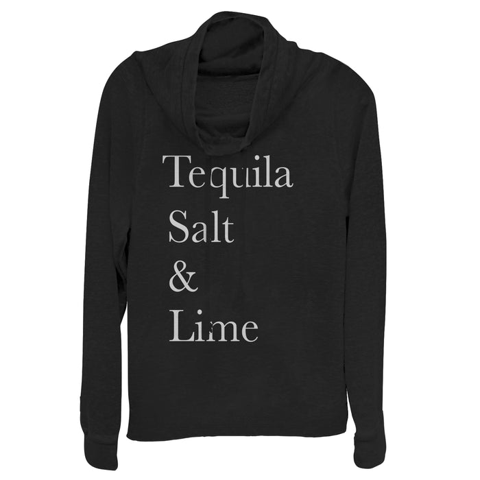 fifth sun Junior's CHIN UP Tequila Essentials Cowl Neck Sweatshirt
