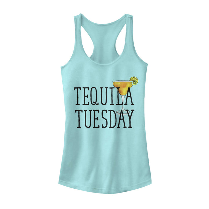 fifth sun Junior's CHIN UP Tequila Tuesday Racerback Tank Top
