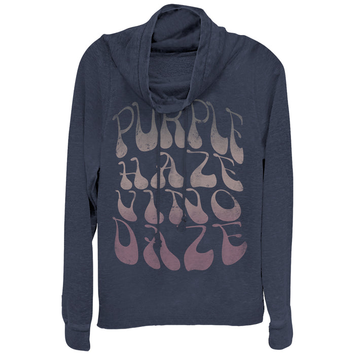 fifth sun Junior's CHIN UP Vino Daze Cowl Neck Sweatshirt