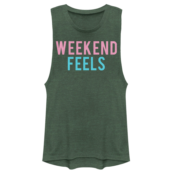 fifth sun Junior's CHIN UP Weekend Feels Festival Muscle Tee