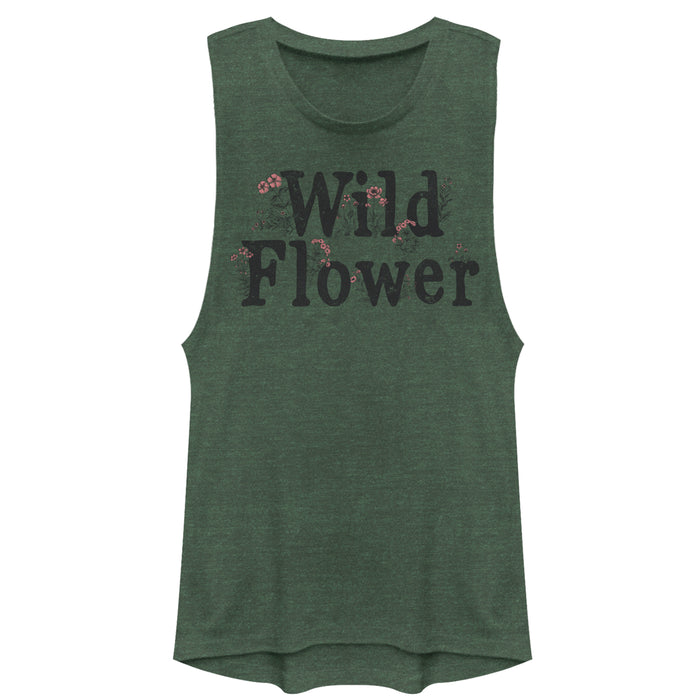 fifth sun Junior's CHIN UP Wild Flower Festival Muscle Tee