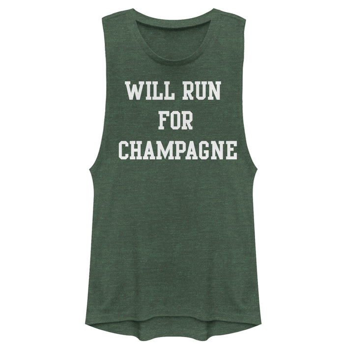 fifth sun Junior's CHIN UP Will Run For Champagne Festival Muscle Tee