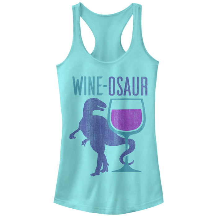 fifth sun Junior's CHIN UP Wine Dinosaur Racerback Tank Top