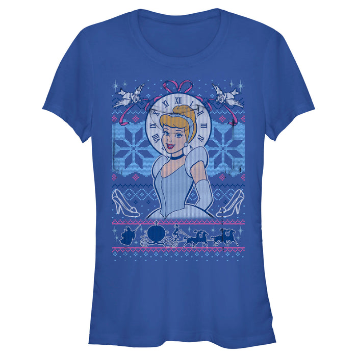 fifth sun Junior's Cinderella Cinderella Christmas Sweater T-Shirt