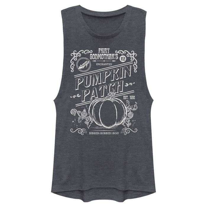 fifth sun Junior's Cinderella Cinderella Enchanted Pumpkin Patch Festival Muscle Tee