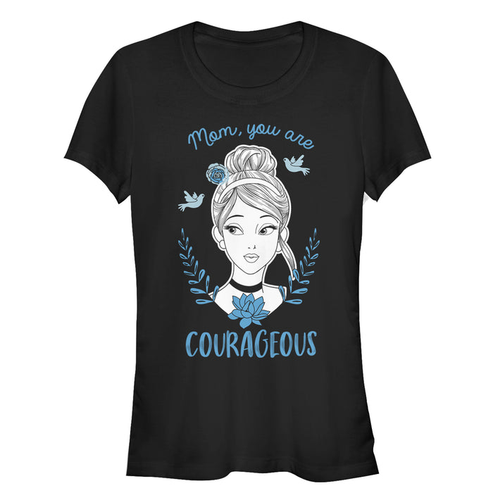 fifth sun Junior's Cinderella Courageous Mom T-Shirt