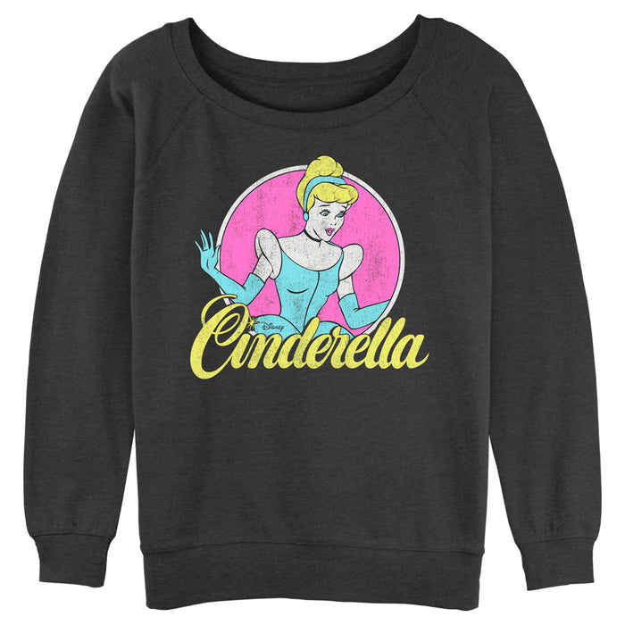 fifth sun Junior's Cinderella Distressed Logo Sweatshirt