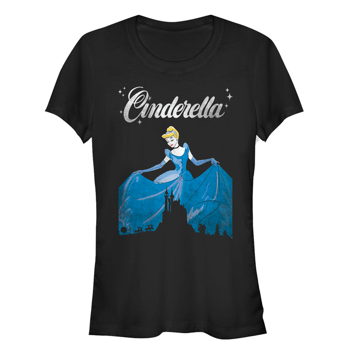fifth sun Junior's Cinderella Dress Silhouette T-Shirt