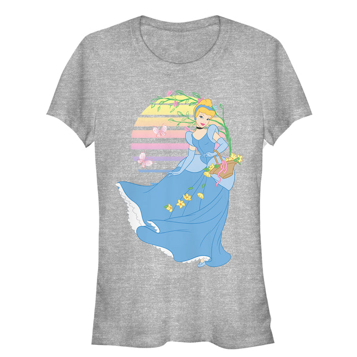 fifth sun Junior's Cinderella Flower Basket T-Shirt