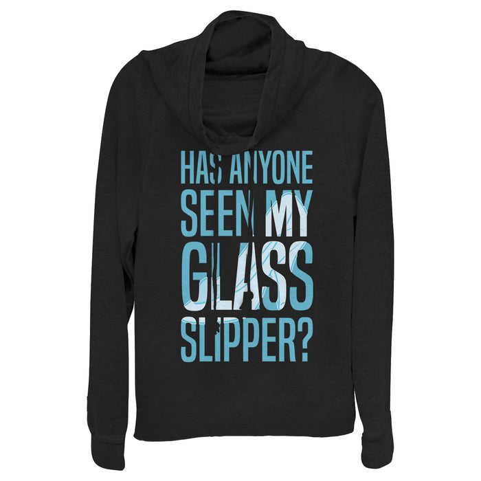Fifth Sun Junior's Cinderella Glass Slipper Cowl Neck Sweatshirt