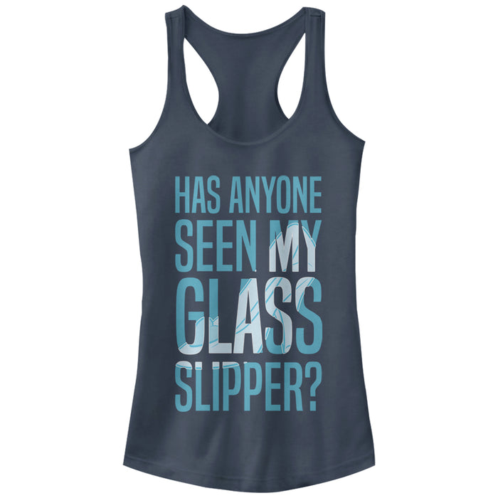 fifth sun Junior's Cinderella Glass Slipper Racerback Tank Top