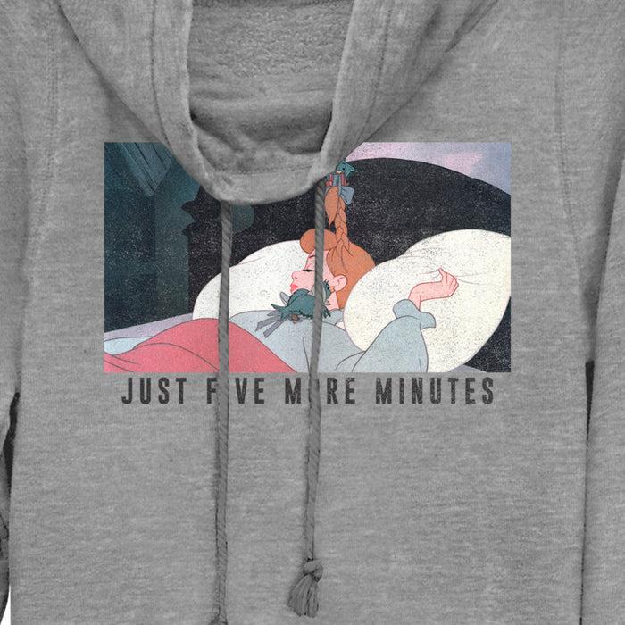 Fifth Sun Junior's Cinderella Just Five More Minutes Cowl Neck Sweatshirt