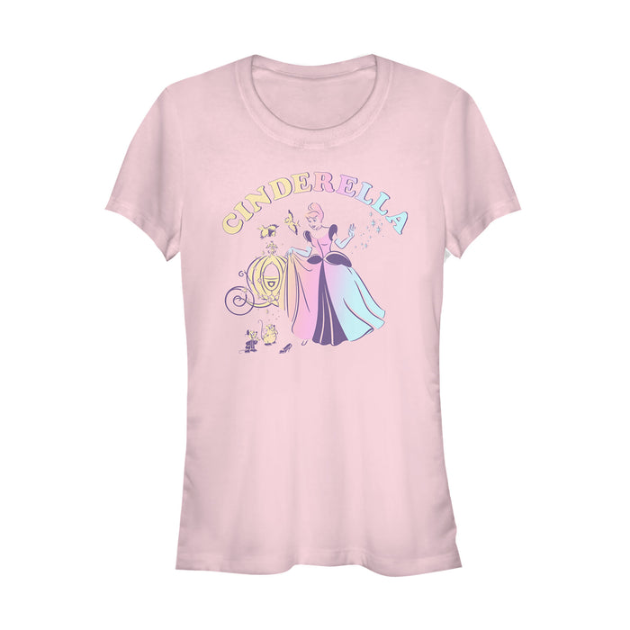 fifth sun Junior's Cinderella Rainbow Scene T-Shirt