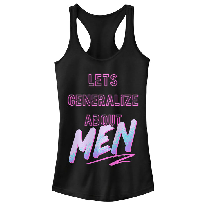 fifth sun Junior's Crazy Ex-Girlfriend Let's Generalize About Men Racerback Tank Top