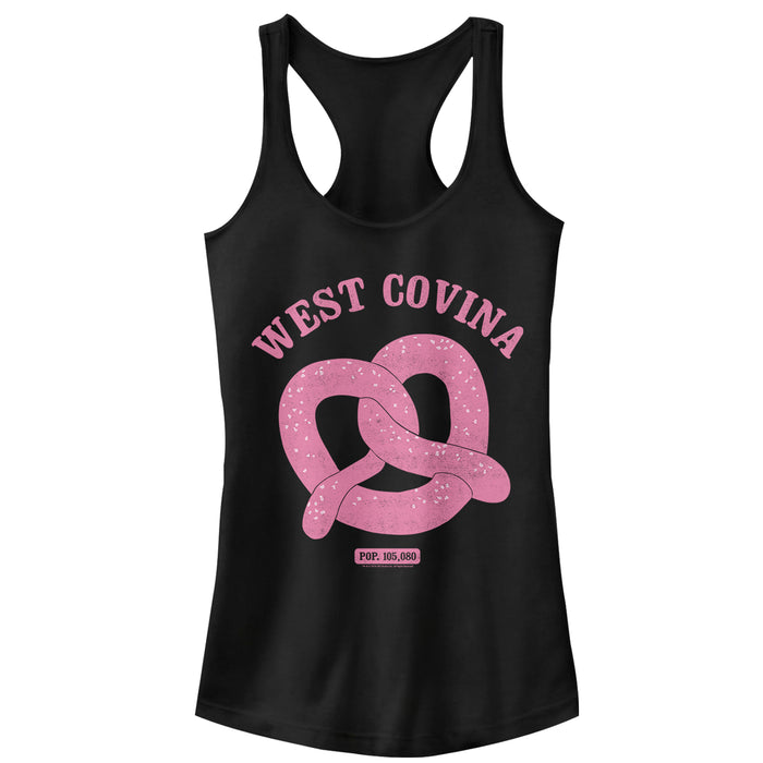 fifth sun Junior's Crazy Ex-Girlfriend West Covina Pretzel Racerback Tank Top