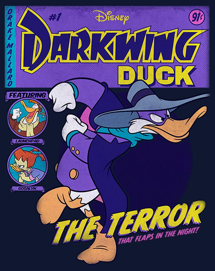 Fifth Sun Junior's Darkwing Duck Comic Cover Cowl Neck Sweatshirt