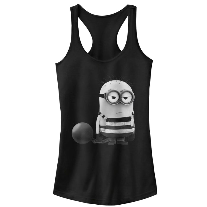 fifth sun Junior's Despicable Me 3 Minion Grumpy Prisoner Racerback Tank Top
