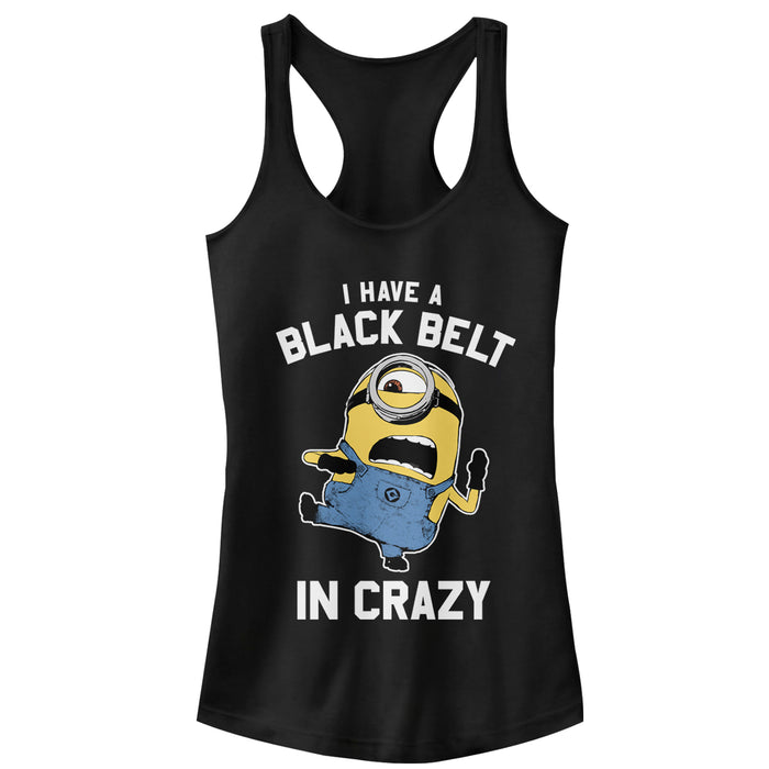 fifth sun Junior's Despicable Me Minion Belt in Crazy Racerback Tank Top
