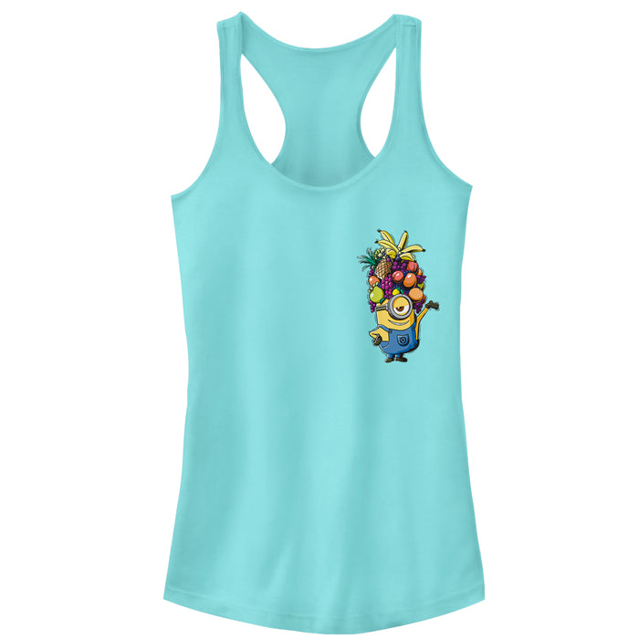 fifth sun Junior's Despicable Me Minion Fruit Hat Racerback Tank Top