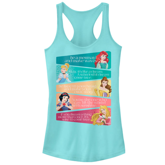 fifth sun Junior's Disney Princesses Advice Racerback Tank Top