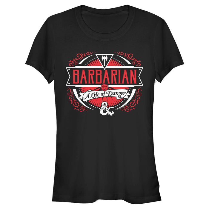 fifth sun Junior's Dungeons & Dragons Barbarian A Life of Danger T-Shirt